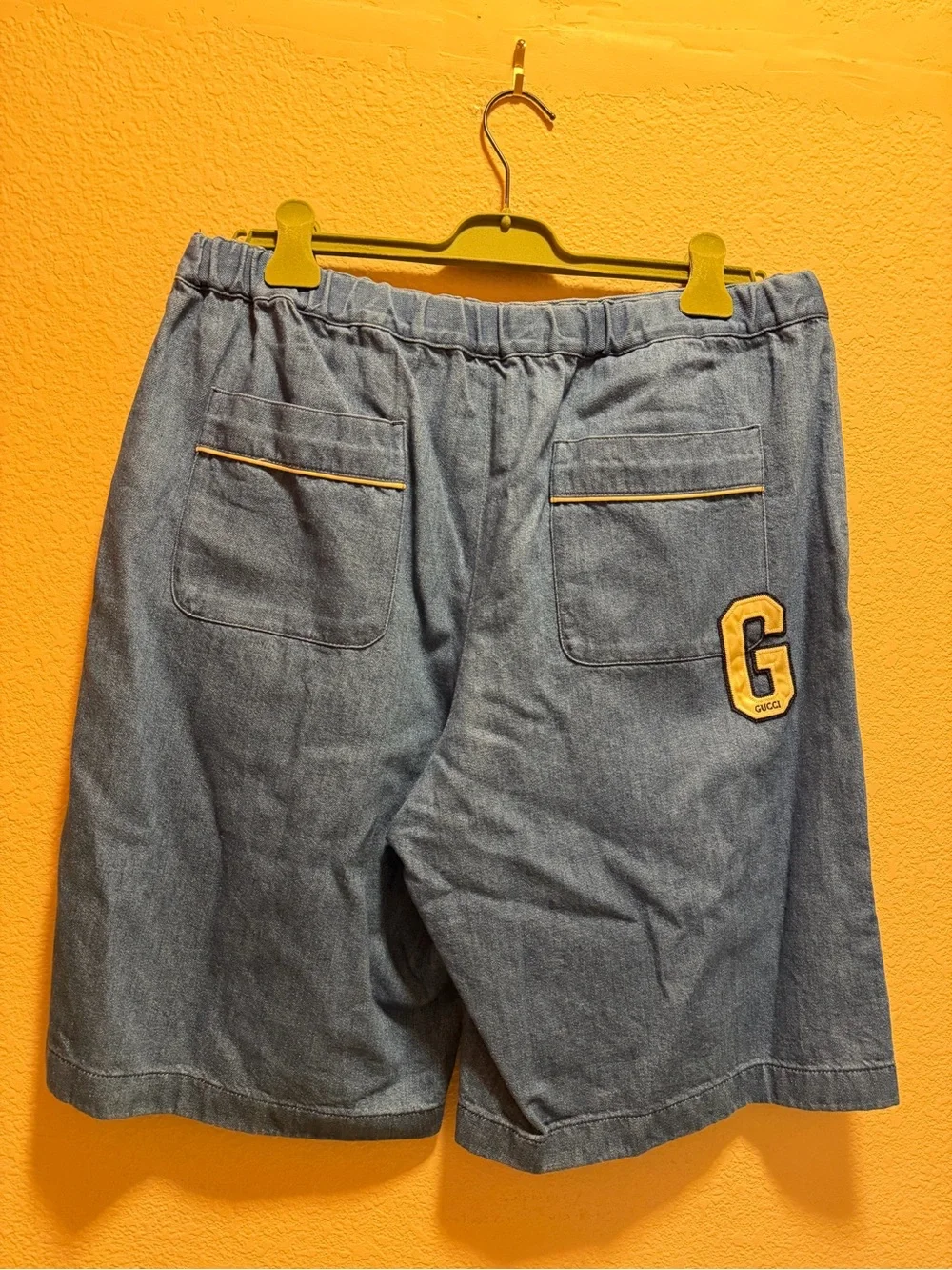 New Authentic Gucci G Logo Denim Shorts Size IT 52 / US L 34 - 38 Waist